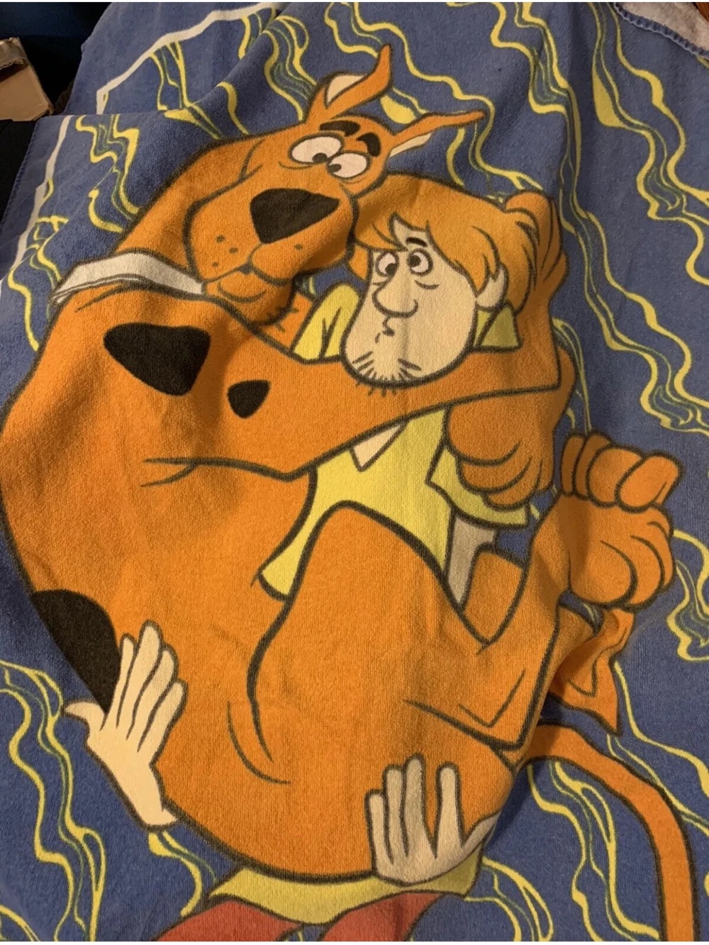 Vintage Scooby Doo & Shaggy beach towel all over print 1998 Cartoon‎ Network